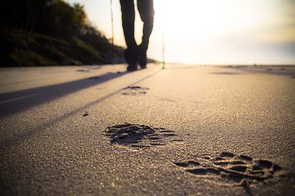 Beach Running - Footprints