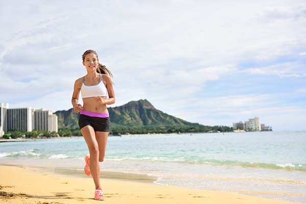 Beach Running in Hawaii