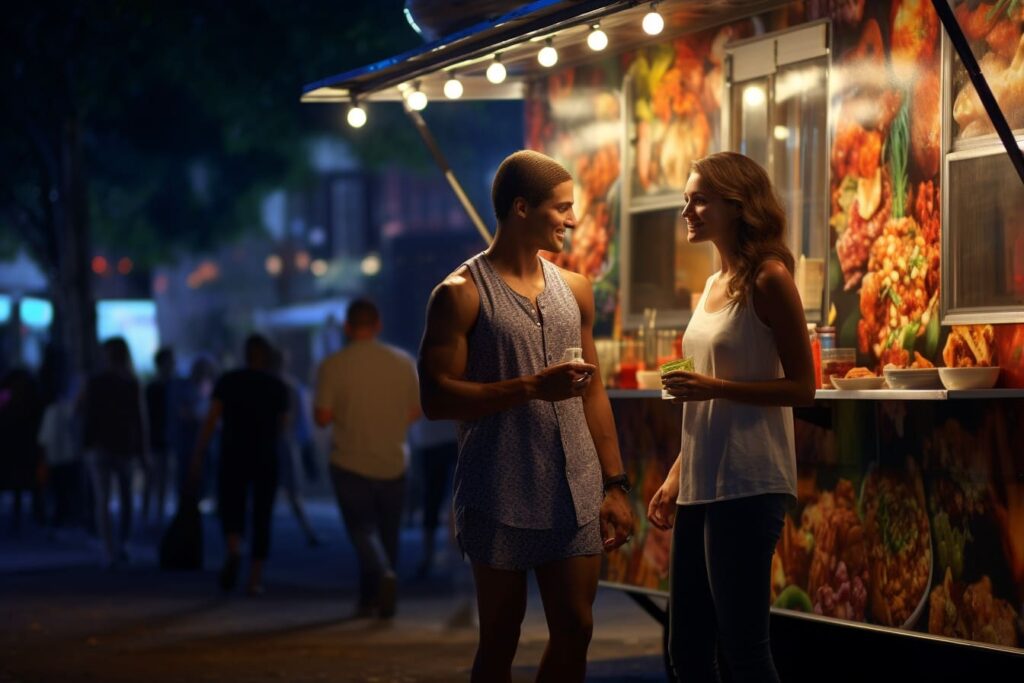 young couple out and about in New Orleans